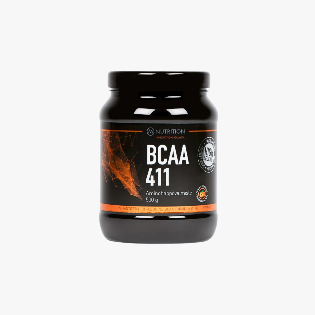 BCAA 411 500 g persikka