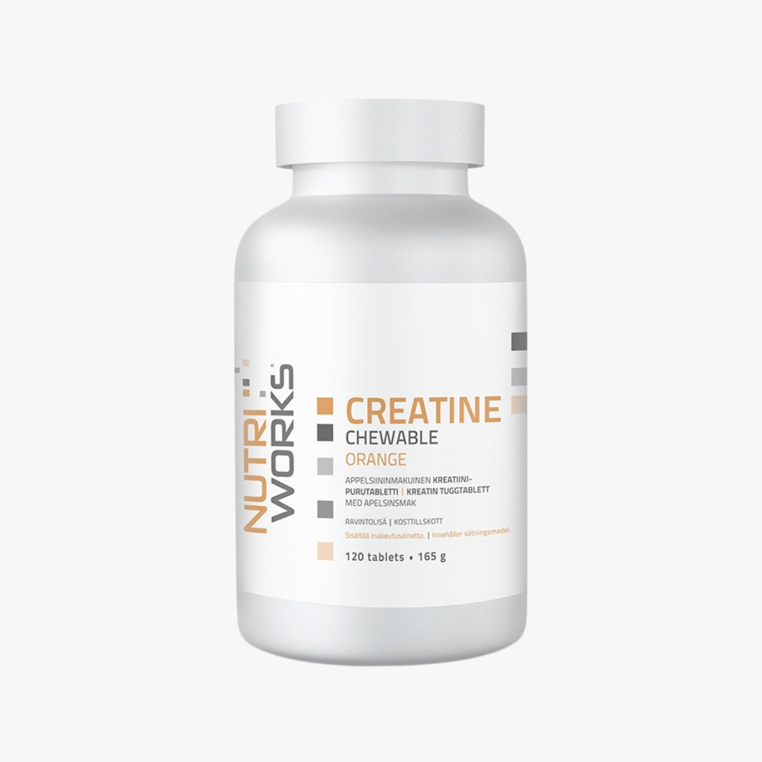 Crewable Creatine Monohydrate, Orange 120 tabl.  - Kreatiinipurutabletti