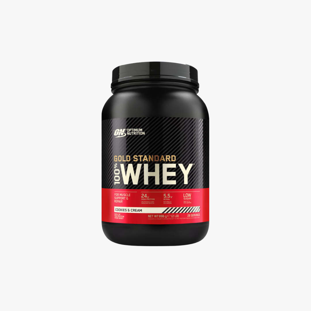 Gold Standard 100% Whey -Heraproteiinijauhe, 900 g cookies and cream