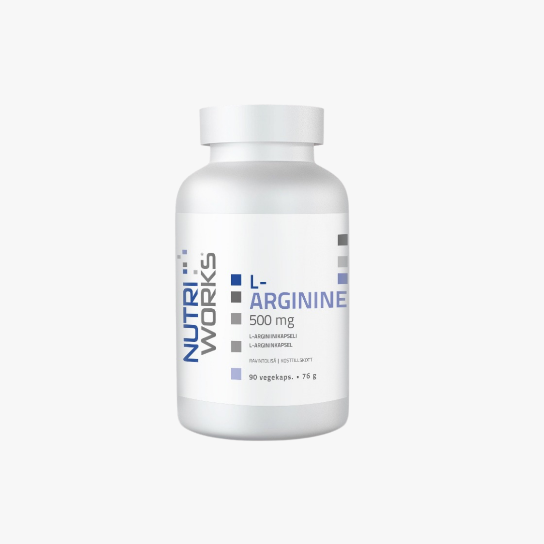 L-Arginine 500 mg -Arginiinikapseli, 90 kapselia