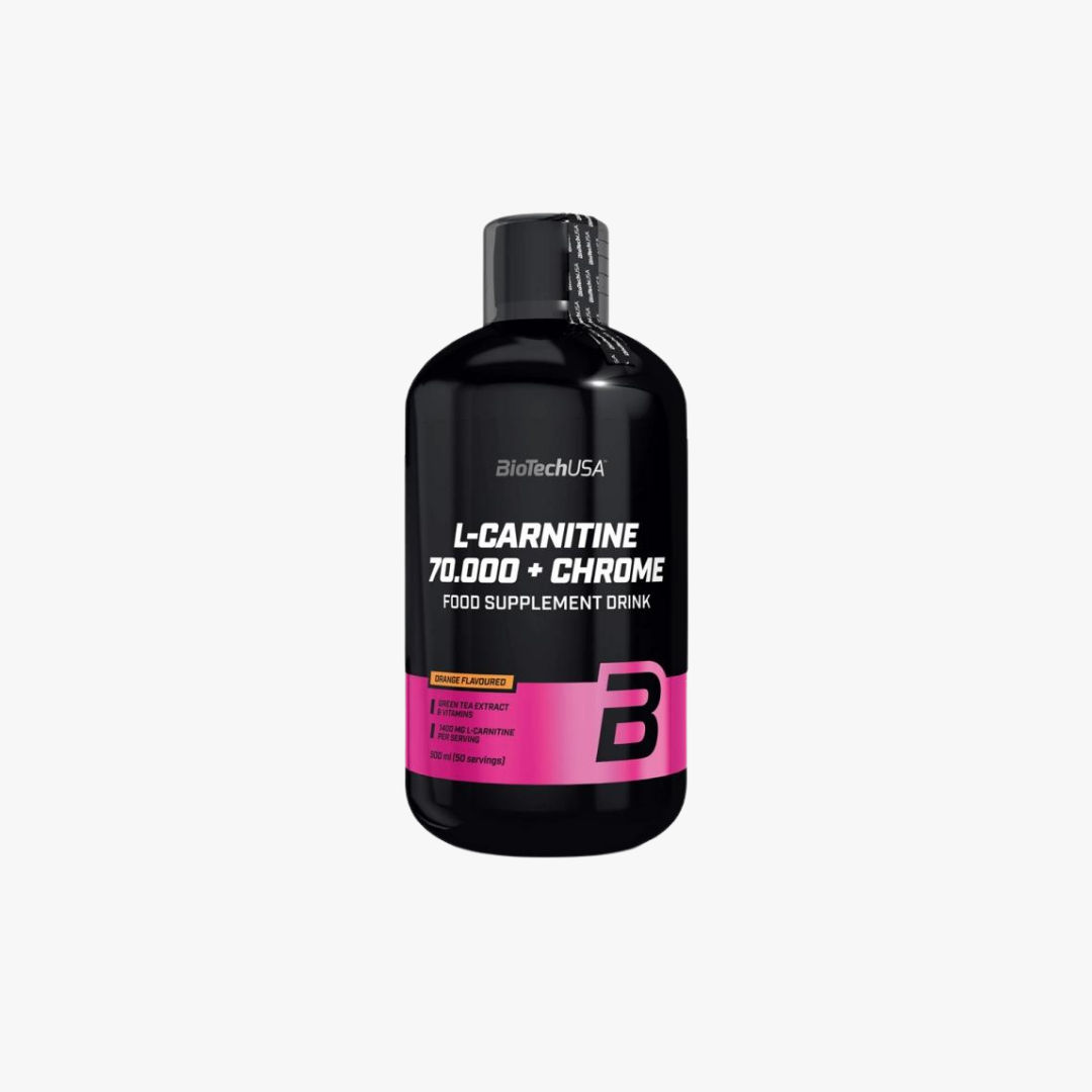 L-Carnitine + Chrome 500 ml, Karnitiinishotti, Orange