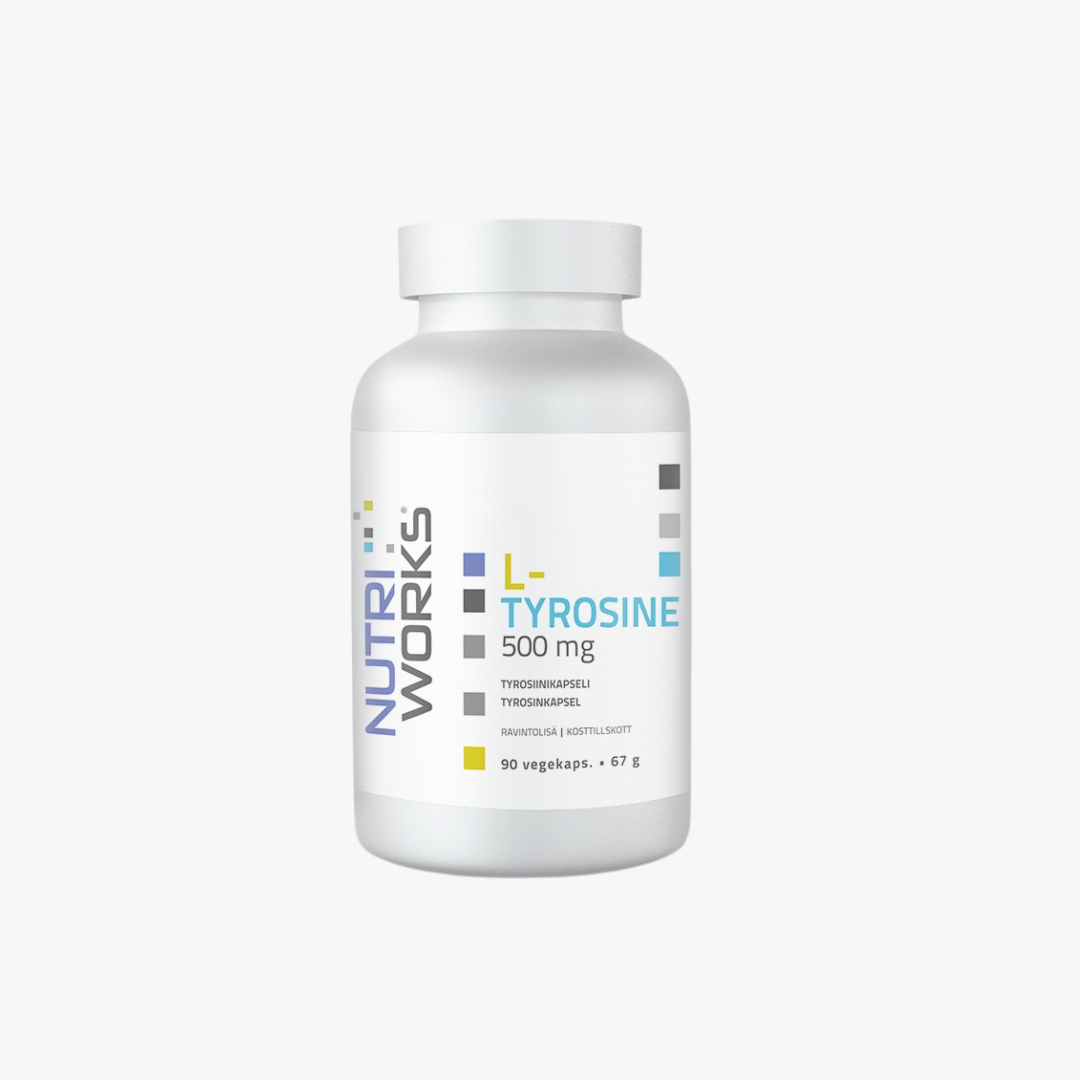 L-Tyrosine 500 mg -Tyrosiinikapseli, 90 kapselia