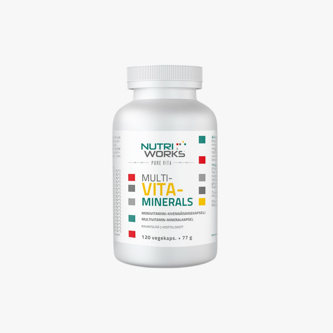 Multivita-Minerals -Multivitamiini, 120 kapselia